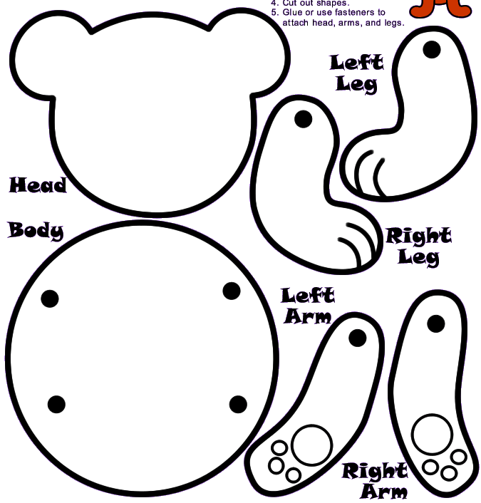 teddy bear parts